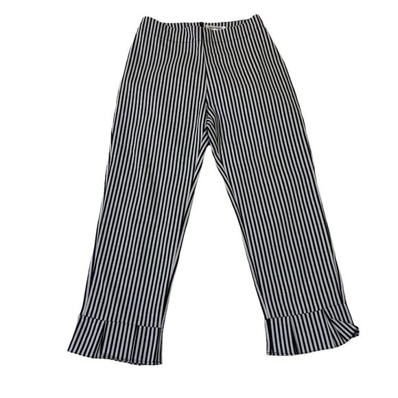 Wild Honey Striped Flutter Ruffle Hem Pants Sz S - Picture 1 of 10